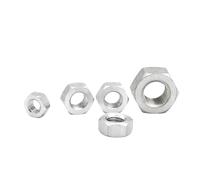 6061# Aluminio 1~50 unids/lote M2 .5 M3 M4 M5 M6 M8 M10 M12 M14 M16 M18 M20 M22 M24 tuerca hexagonal DIN934(M18 (2pcs))