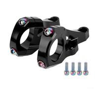 6061 Vástago de montaje directo de aleación de aluminio para horquillas de doble corona en bicicletas de montaña de descenso con abrazadera de manillar de 31 8 mm, vástago procesado CNC con 4