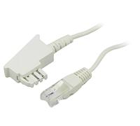 60676 Cable: Teléfono RJ45 Plug,TAE F Plug 20m Blanco Cable: Cu GOOBAY