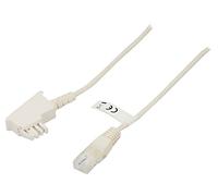 60677 Cable: Teléfono RJ45 Plug,TAE F Plug 30m Blanco Cable: Cu GOOBAY