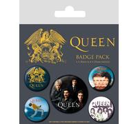 Pyramid International Pack de chapas Queen Classic metálicas multicolor 10 x 12,5 cm 2 unidades
