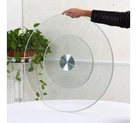 60cm-100cm Bandeja Giratoria Lazy Susan para Mesa De Comedor, Plato Giratorio Grande De Cristal Templado para Cocina Banquetes(80cm/31.5in)