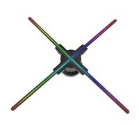 60cm/23,62 Pulgadas 720LED WiFi 3D Holograma Proyector Ventilador Control Pantalla Holográfica Publicidad Luz Señal Luz Pantalla (Size : Set-Black)