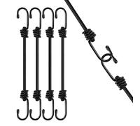 60cm*8mm 4 Piezas Pulpos Elásticos, Gomas EláSticas con Gancho para La Protección de Muebles, Carros, Tiendas de Campaña, Motocicletas(Negro)