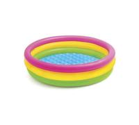 60cm/90cm/114cm Baby Swimming Pool 3 Color Rainbow Round Pvc Inflatable Children Little Pump Pool Blow Up Kids Padding Pool