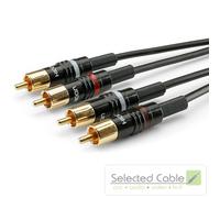 60cm Corto Cable Rca SOMMER Basic+ Ofc Clase 6 Estéreo HI-CM03 0,6m Longitud