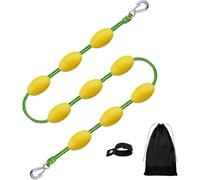 60FT Boat Tow Rope - Heavy Duty Floating Nylon Line | Stainless Steel Double Hook Tube Towing Cord with Foam Floats, Rope Holder & Storage Bag For Water Skiing Wakeboarding Inflatable Tubing