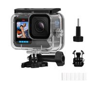 60M/196FT Funda Impermeable para Gopro Hero 13 /Hero12 /Hero11 /Hero10 /Hero 9 Negro, Carcasa Protectora para Buceo Subacuático con Accesorios de Montaje para Go Pro Hero 13/12/11/10/9