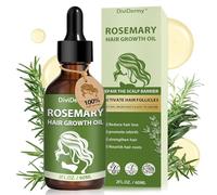 60ml Aceite de Romero para el Crecimiento del Cabello, Tratamiento Anticaída que Estimula el Crecimiento Capilar desde la Raíz, Fortalece Folículos, Nutre el Pelo y Reduce Caída, Verde