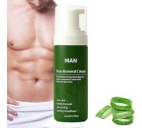 60ml Man Hair Removal, Hair Removal Cream for Men, Natural Aloe Vera Quick Gentle Fast-Acting Hair Remover Mousse for Face, Body, Moisturizing & Non-Sticky (1)