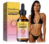 60ml SéRum bronceador Hidratante, Tanning Serum, Aceite Bronceador Con Hidratación, RáPida Mezcla Evenly Bronceado, Bronceado Intenso Con Efecto Duradero, Negro