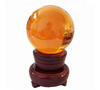 60mm Hermosa decoración del hogar Esfera de cristal Magic Pink Crystal Crystal Pisapapeles Ball-60mm_amber