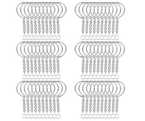 60pcs Anillas para Llaveros Porta Chaves con Cadena Keychain Hacer Llaveros Argollas para Bisutería Manualidades DIY (Estilo 1)