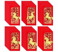 60Pcs Chinese New Year Red Envelopes 2026 Red Envelopes Years of the Horse Lucky Wallets for Lunar New Year, Wedding, Birthday Chinese