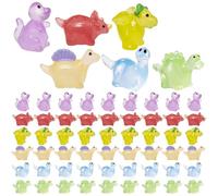 60pcs Mini Dinosaur Figuras 6 Estilos Lindo Mini Resina Dinosaurios Glow in The Dark Dinosaur Luminous Mini Resin Animales Dollhouse Garden Gardy Fillers Regalos para niños