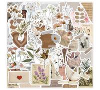 60pcs Pegatinas Aesthetic Vintage Stickers para Scrapbooking Bullet Journal Diario ÁLbum de Fotos Bcicleta (D)