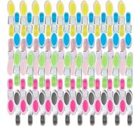 60Pcs Piezas Pinzas Ropa Silicona con Agarre Suave, Multicolor Clips No Deja Marcas Plástico Antideslizantes, para Tendedero o Tendedero, Toalla, Ropa, Calcetines, Camisetas,Interior Pantalones