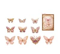 60Pcs/Set Fashion 3D Pink Butterfly Creative Wall Sticker For DIY Stickers Modern Art Home Decorations Gifts(Pink)