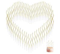 60PCS Velas Cumpleaños,Vela Cumpleaños Espiral,Birthday Candles para Pasteles, Ideal para Celebraciones y Tarta Bodas y Fiestas, Incluye Soportes Plástico Resistentes,7.5 cm Altura Elegancia y Estilo