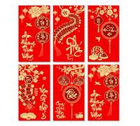 60PCS Vietnamese New Year Red Envelopes, 2026 Chinese Lunar Year of the Horse Cash Bags, Traditional Blessing Decorations(Red,Lanterns)