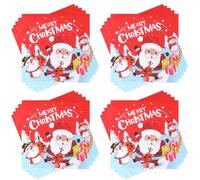 60Piezas Servilletas de Navidad, Servilleta de Lindo Papa Noel y Reno, Servilletas de Cóctel Desechables, Servilletas Decorativas de Papel para Suministros de Fiesta de Navidad de Té Almuerzo Festivo