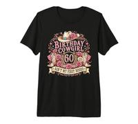60th Birthday Cowgirl 60 Year Old Country Western Girl Women Camiseta Premium
