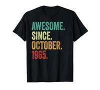 60th Birthday Gifts for Men Women Awesome Since October 1965 Camiseta