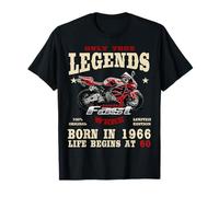 60th Birthday Man Biker Gift Funny Motorcycle Superbike 1966 Camiseta