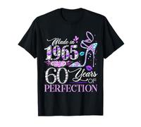 60th Birthday Queen Made in 1965 Diamond 60 Years Old Floral Camiseta