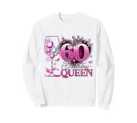 60th Birthday Queen Pink Wine 60 Years Old Women Girls Sudadera