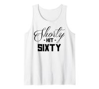 60th Birthday Shorty Hit Sixty Funny 60 Years Old Gift Retro Camiseta sin Mangas