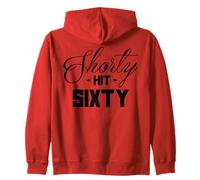 60th Birthday Shorty Hit Sixty Funny 60 Years Old Gift Retro Sudadera con Capucha