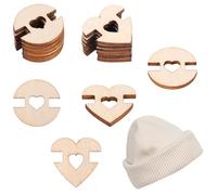 60uds Botones Pom Pom Madera para Sombreros, 2x2cm Pompones de Pelo Sintético Extraíbles Sujetadores Fijaciones para DIY Tejer Crochet Gorros Decoración Manualidades Accesorios (2 Estilos)