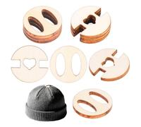 60uds Botones Pompón Removibles para Sombreros, 2 Estilos Botones Madera Hechos a Mano Sujetadores Pompón Piel Sintética Ideales para Gorros Tejido Manualidades y Decoración