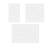 60uds junta de aislamiento de placa de pared junta de pared, sellador de junta resistente a la intemperie de espuma de aislamiento de salida para cubiertas de interruptor de placas de salida eléctrica