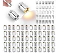 60uds Mini Luces LED con 30uds Pilas, Luces Eléctricas en Miniatura con Carcasa de Plástico para Bricolaje Linternas de Papel Construcción Escenas en Miniatura (Blanco Cálido, Blanco Frío)