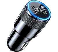 60W Carga Superrápida Cargador Coche 30W Doble PD3.0 Cargador Coche Carga Rápida Mechero Tipo C 12V para iPhone 16/15 Pro MAX Galaxy S25 S23 Huawei Xiaomi MacBook iPad