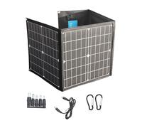 60W Cargador Solar Portátil para Exteriores - Cargador de batería Solar Plegable - 3 Paneles a Prueba de Agua, Carga rápida Tres Puertos para Acampar iPhone iPad Samsung LG Teléfonos y Dispositivos