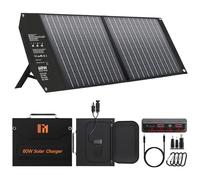 60W Portable Solar Panel, 5 Ports Solar Charger with 18V MC4 Port, DC(12V) / 2*USB-A (QC 3.0) / PD(45W), Solar Panel Charger for Camping Backpacking