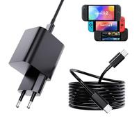 60W USB C Cargador para Nintendo Switch 2/Steam Deck/Nintendo 1/Switch/OLED/Lite - Apoyo el Modo Dock para TV 4K de Switch,20V/3A de Type C Corriente Carga rápida Adaptador alimentación