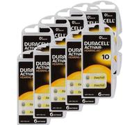 60x DURACELL Activair Pilas Audífono Gr. 10 Zinc Aire Libre