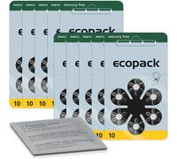 60 pilas para audífonos VARTA ecopack amarillo 10 (blister de 10 x 6) + paño ...