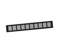 60x400mm Rejilla de Ventilación de Aluminio para Muebles - Rejilla Negra para Puerta, Armario, Radiador