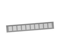 60x400mm Rejilla de Ventilación de Aluminio para Muebles - Rejilla Plateada para Puerta, Armario, Radiador
