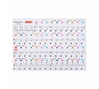 61/88 teclas Piano pegatinas, teclado extraíble transparente capa doble para niños y principiantes (colorido) Accesorios Para Tocar