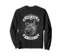 61 Cumpleaños Vintage Desde 1965 Guitarra 61 años Sudadera