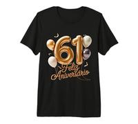 61 Feliz Cumpleaños Portugal Feliz Cumpleaños Portugués Camiseta Premium