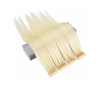 #613,12 in/30 cm, extensiones de cabello humano invisibles de segunda generación, pelo humano liso dorado, largo, suave, 5 filas, teñible/blanqueable, #613, 40 g