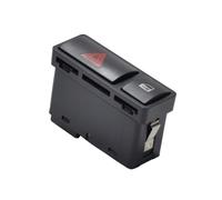 61318368920 Interruptor de luz de emergencia de peligro Botón de advertencia con bloqueo central para BMW E46 E53 E85 E86 X5 Z4 M3 325 Serie 3 (Negro)