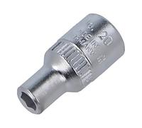 6165590 Zócalo: llave de vaso de 6 ángulos HEX 4,5 mm 1/4" herramienta de ace...